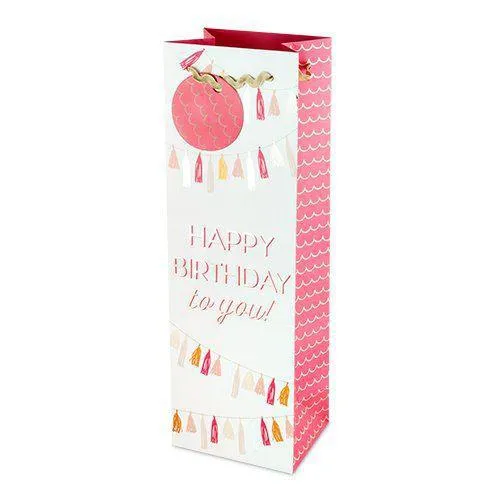 Misc Cakewalk Happy Birthday Wine Tassel Wine Bag