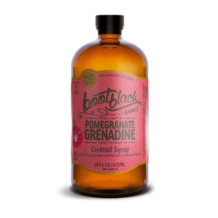 N/A RI Cocktail Syrup BootBlack Brand 16oz Pomegranate Grenadine