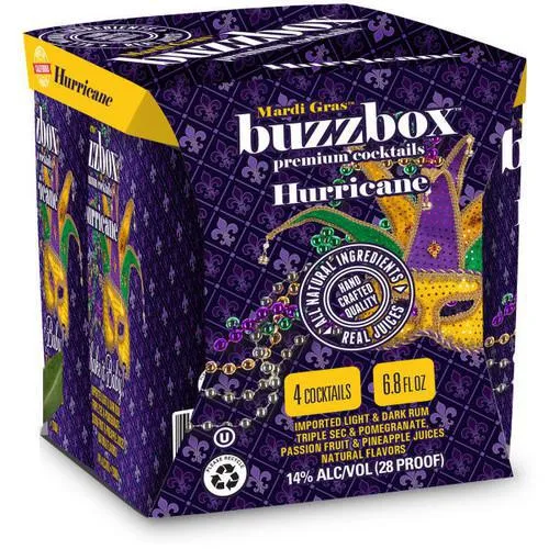 Cocktail BuzzBox 4pk Hurricane 201511