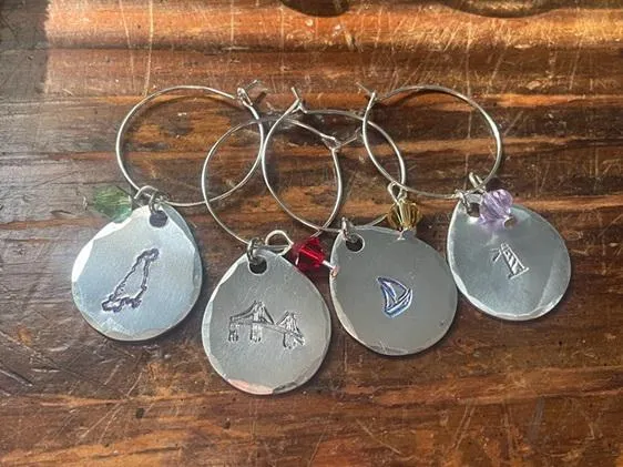 **Misc MadebyBonnieRI Wine Charms Set Of 4
