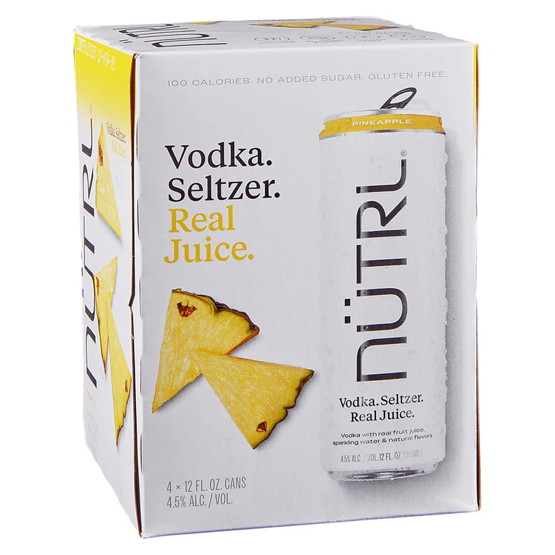 Seltzer NUTRL 4pk Pineapple