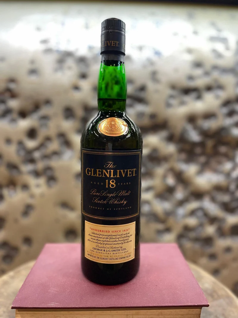 The Glenlivet Aged 18 Years "Unhurried Since 1824" Bottled 1990's