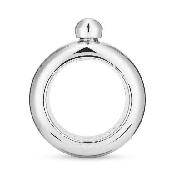 Misc Blush Silver Plastic Bangle Flask 5713
