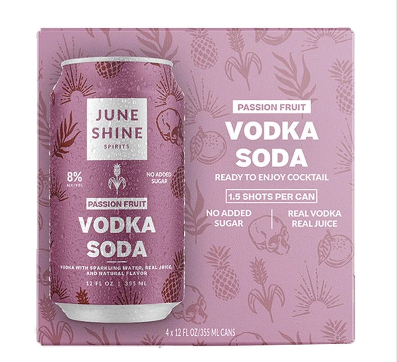Cocktail June Shine 4pk Vodka Soda Passion Fruit