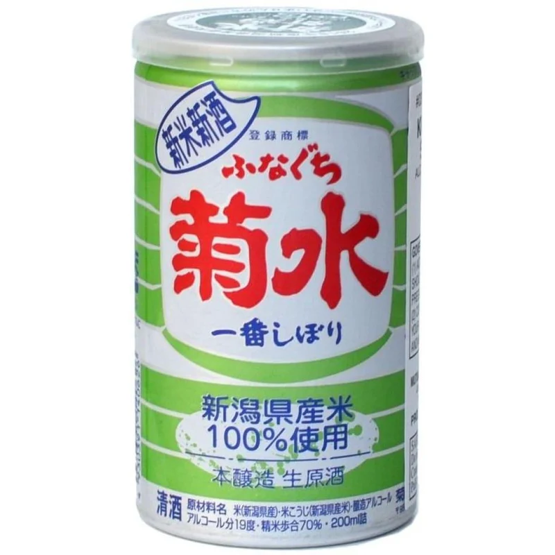 Sake Kikushi Shinmai Shinshu Funaguchi Green Can
