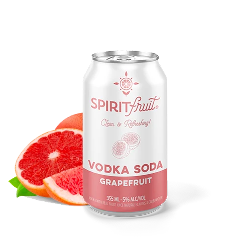 Cocktail Spirit Fruit 4pk Grapefruit Vodka Soda