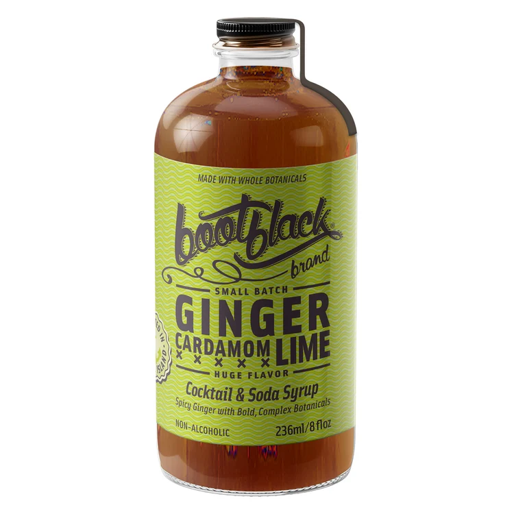 N/A RI Cocktail Syrup BootBlack Brand 16oz Cardamom & Lime