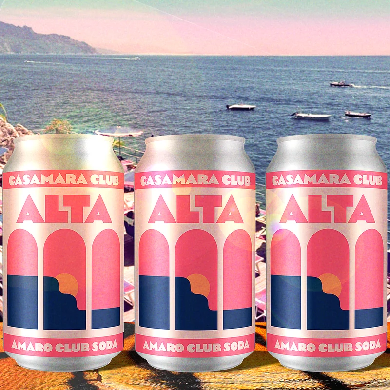 NA Cocktail Casamara Club 4pk Alta Amaro Club Soda