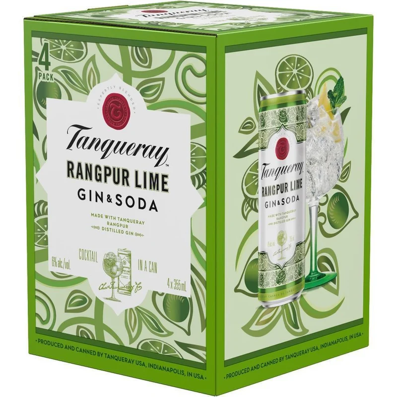 Cocktail Tanqueray 4pk Rangpur Lime & Soda
