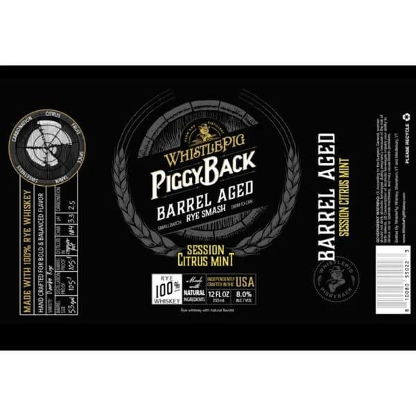 Cocktail WhistlePig Piggy Back 4pk Session Citrus Mint