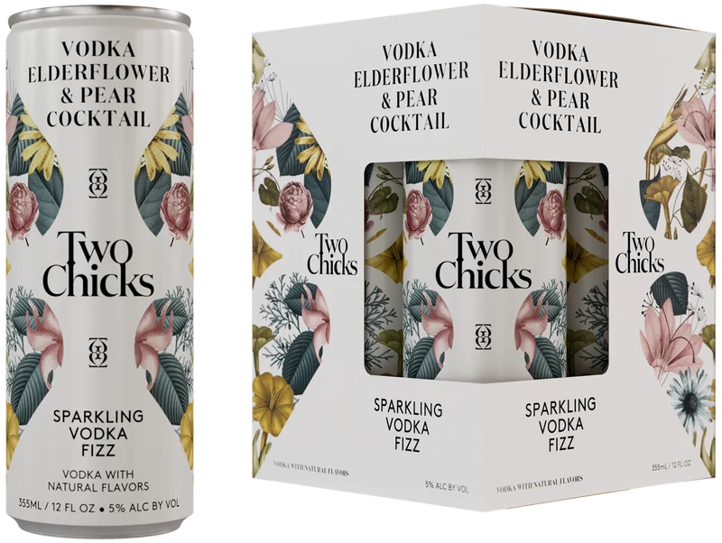 Cocktail Two Chicks 4pk Pear Vodka Fizz