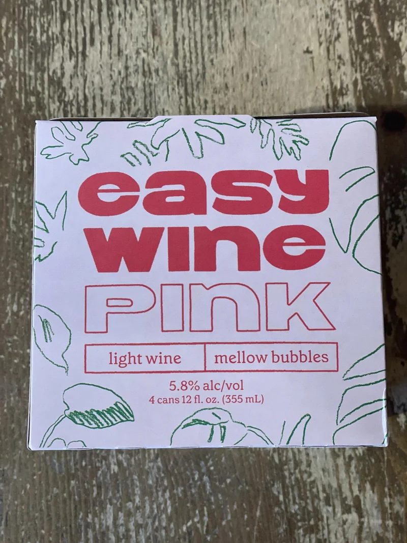Wine 4pk Easy Wine Pink 12oz Can