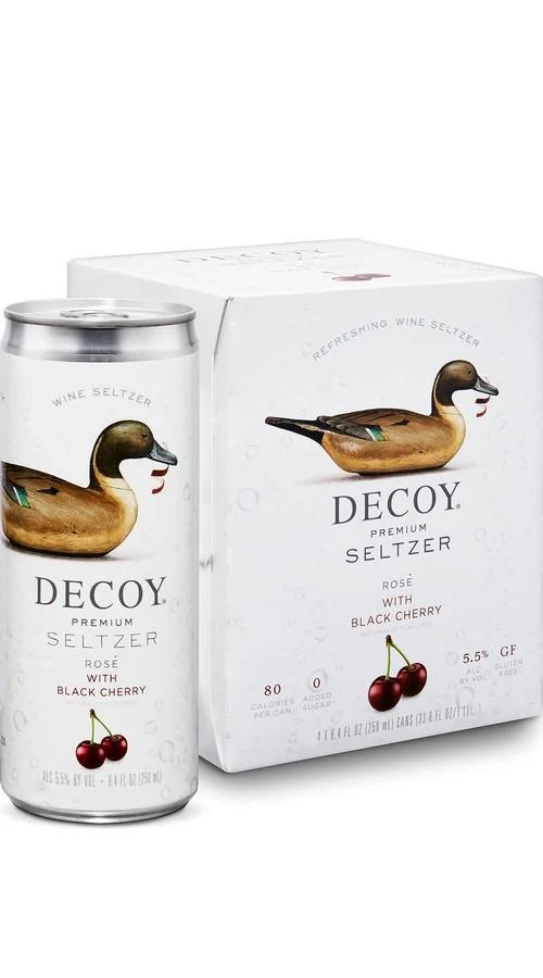 Wine 4pk Rose Decoy Seltzer w/Black Cherry