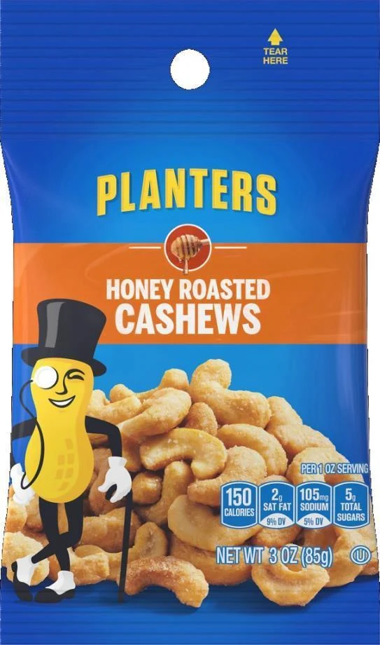 Misc Snacks Planters Honey Roasted Cashews 3oz