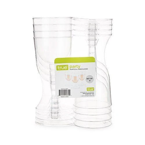 Misc Plastic Wine Glasses 8pk