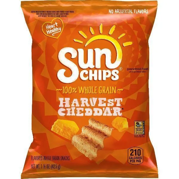 Misc Snacks Sun Chips Harvest Cheddar