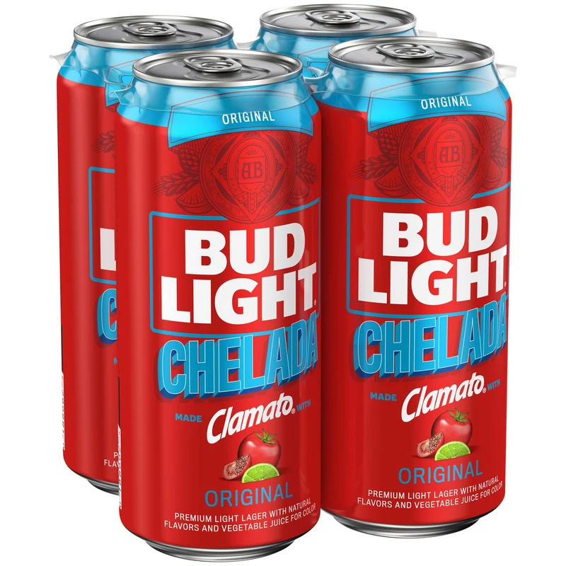 Beer DOM Bud Light Cans 16oz 4pk Chelada