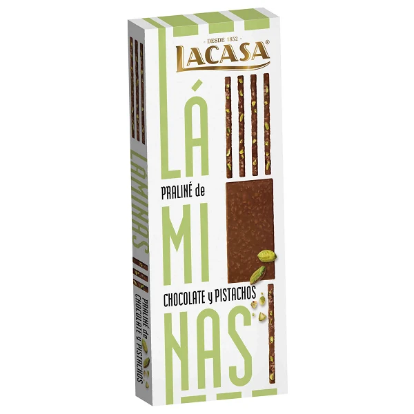 Lacasa Milk Chocolate with Pistachios 128g