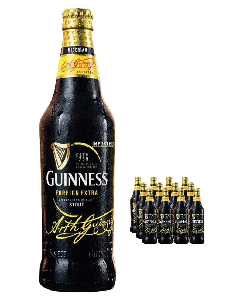 Guinness Nigerian Foreign Extra Stout Beer Bottle Multipack, 12 x 600 ml
