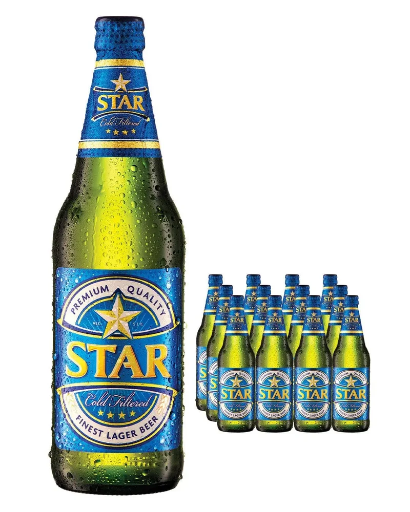 Star Finest Beer Bottle Multipack, 12 x 600 ml