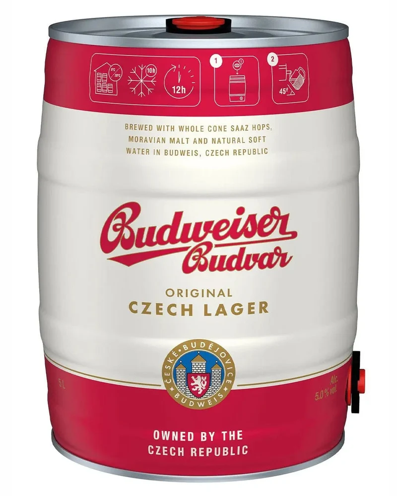 Budweiser Budvar Keg, 5 L BBE 02/08/2026