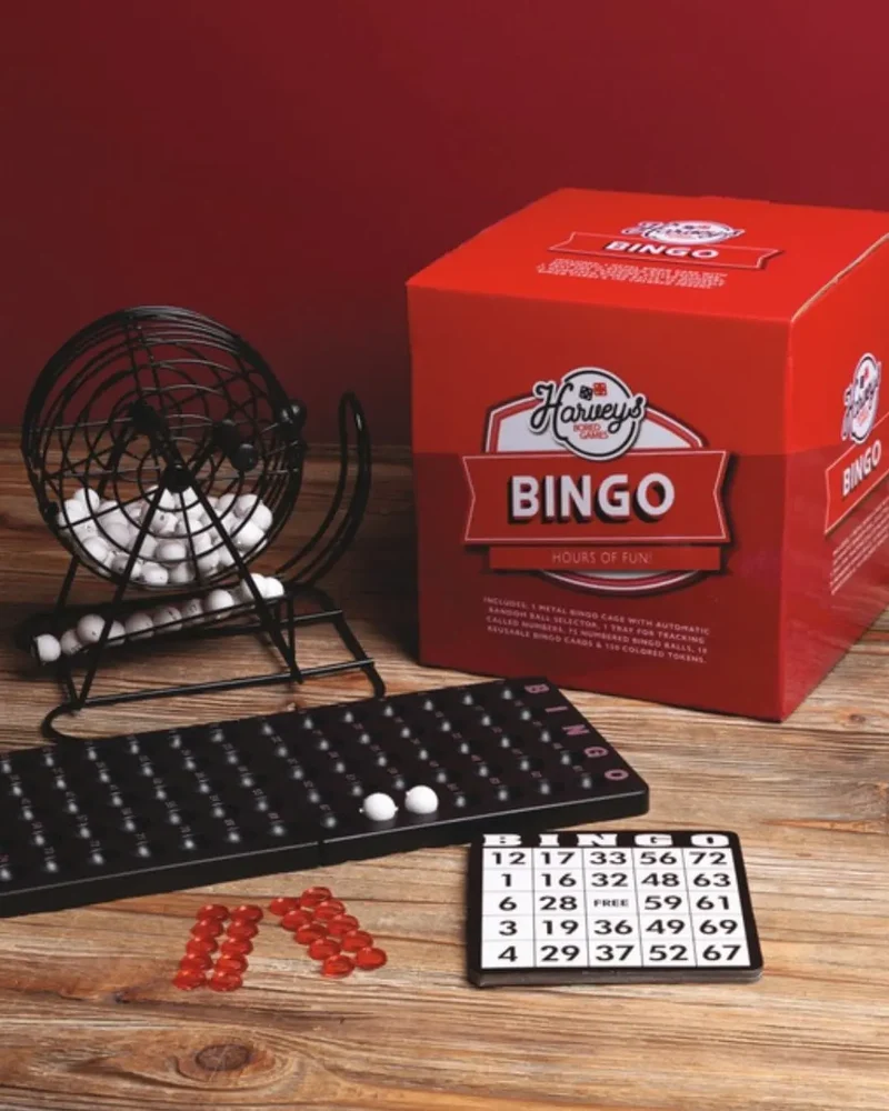 Harvey's Bored Games Classic Metal Spinner Bingo Set