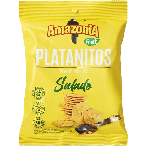 Amazonia Salted Plantain Chips 75g