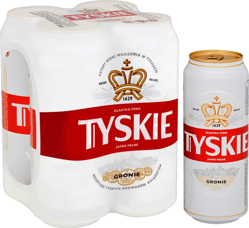 Tyskie 4 Pack (50cl Cans)