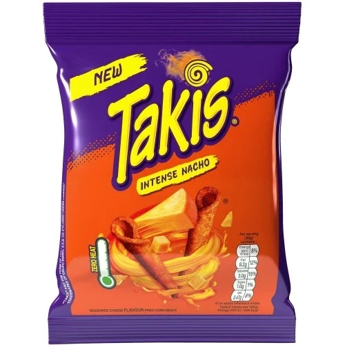 Takis Intense Nacho Rolled Corn Snacks 180g