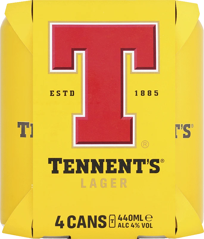 Tennents Lager 4 Pack (44cl Cans)