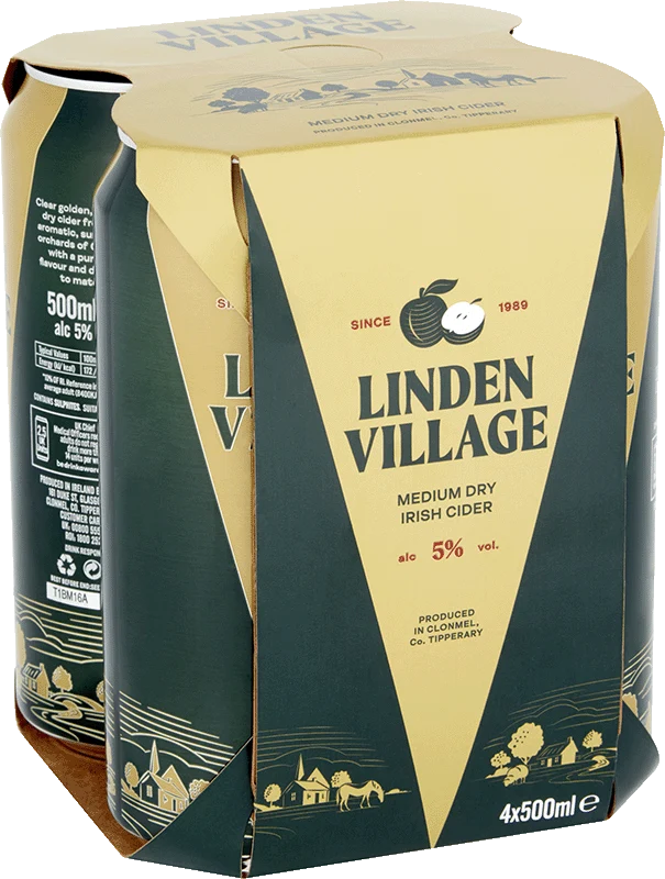 Linden Village Medium Dry Cider 4 Pack (50cl Cans)
