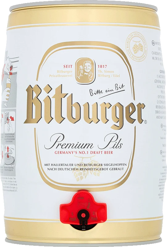 Bitburger Premium Pilsner 5L Mini Keg