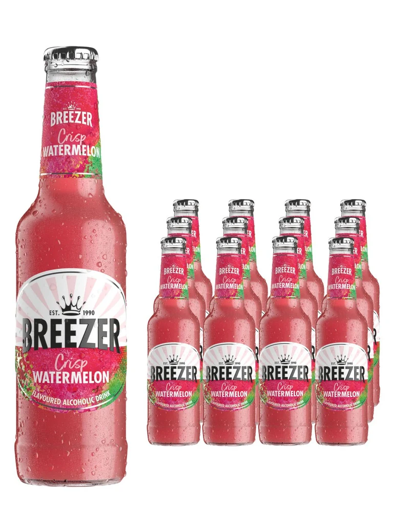 Breezer Crisp Watermelon Premixed Drink Multipack, 12 x 275 ml