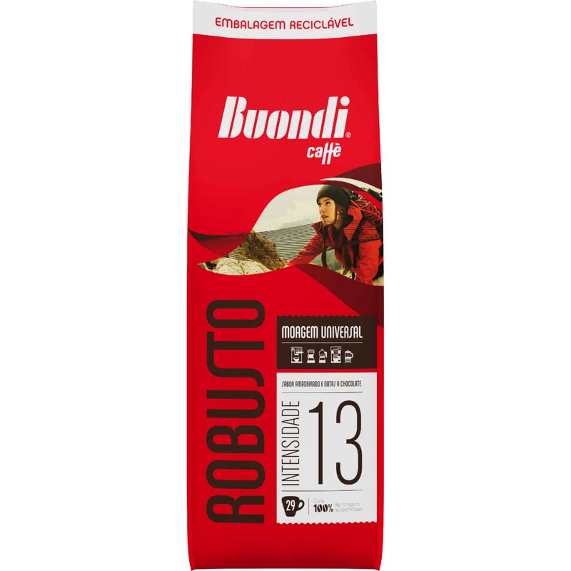 Buondi Robusto Ground Coffee Universal Grind Intensity 13 200g