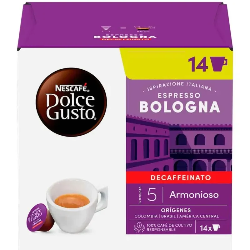 Nescafé Dolce Gusto Espresso Bologna Decaffeinated Coffee Capsules 14 Pack