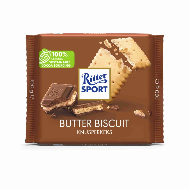Ritter Sport Milk Chocolate with Biscuit 100g