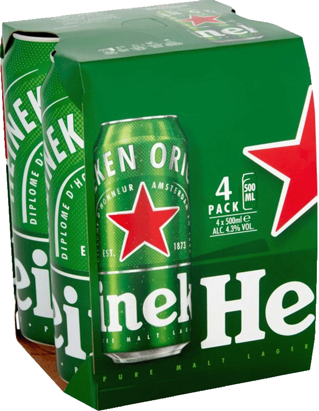 Heineken 4 Pack (50cl Cans)
