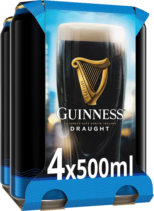 Guinness Draught 0.0 Non-Alcoholic Stout 4x50cl Can