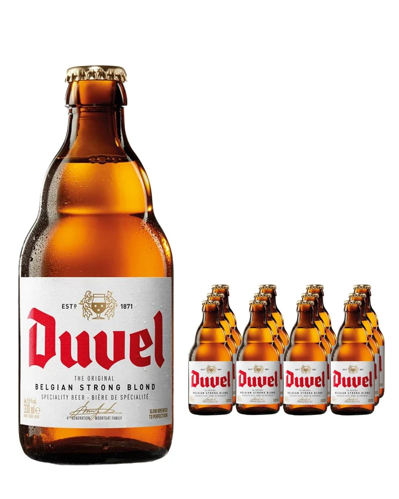 Duvel Belgian Strong Blond Beer Multipack, 12 x 330 ml