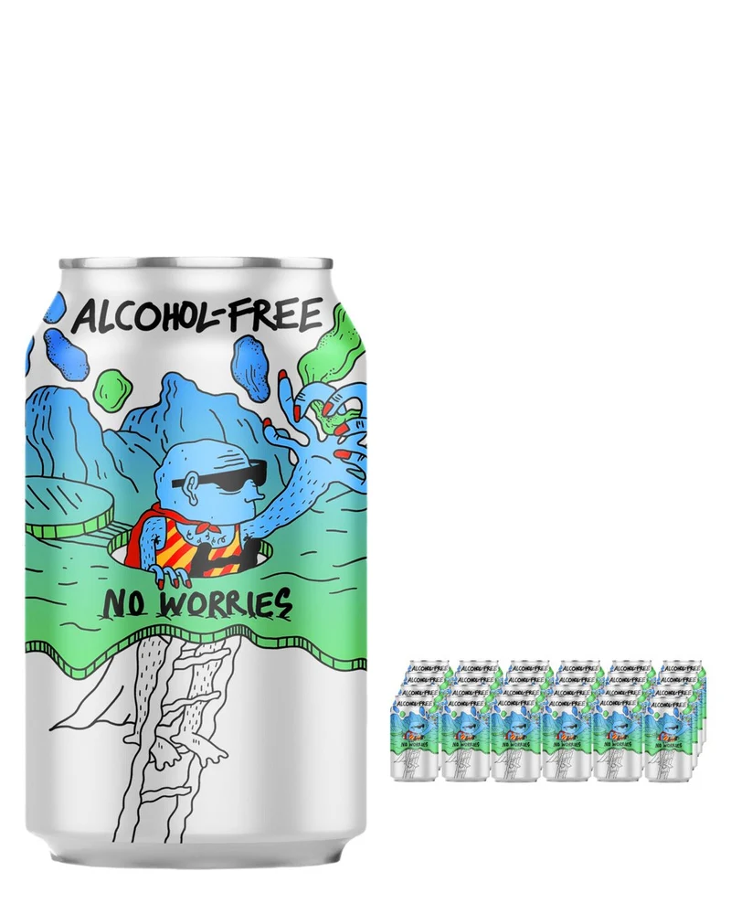 Lervig No Worries Low Alcohol Beer Can Multipack, 24 x 330 ml