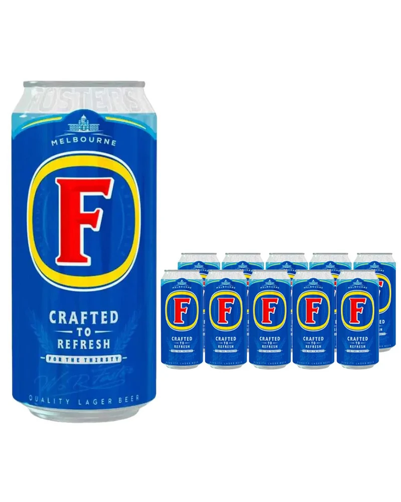 Foster's Melbourne Lager Beer Cans Multipack, 10 x 440 ml