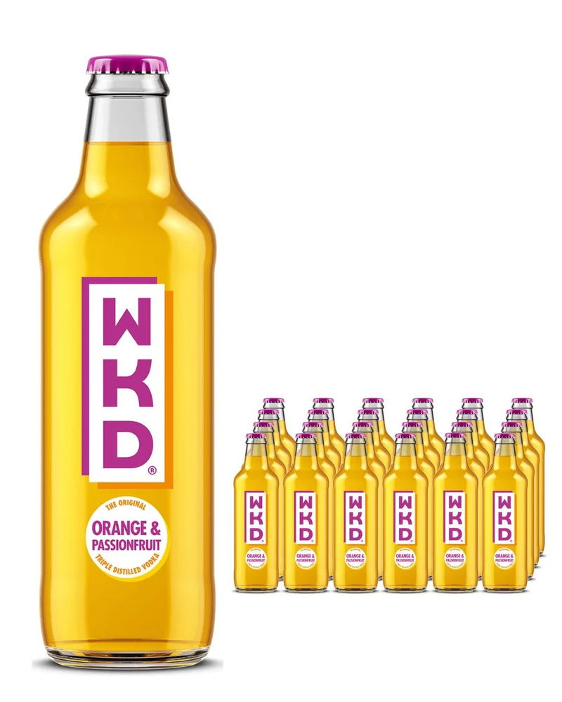 WKD Orange & Passionfruit Original Vodka Mix Multipack, 24 x 275 ml