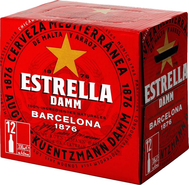 Estrella Damm 12 Pack (33cl Bottles)