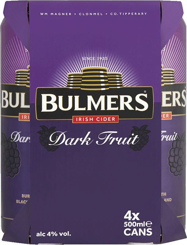Bulmers Irish Cider Dark Fruit 4 Pack (50cl Cans)