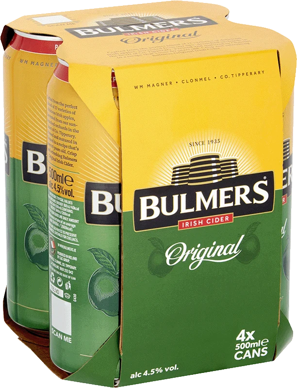 Bulmers Original Irish Cider 4 Pack (50cl Cans)