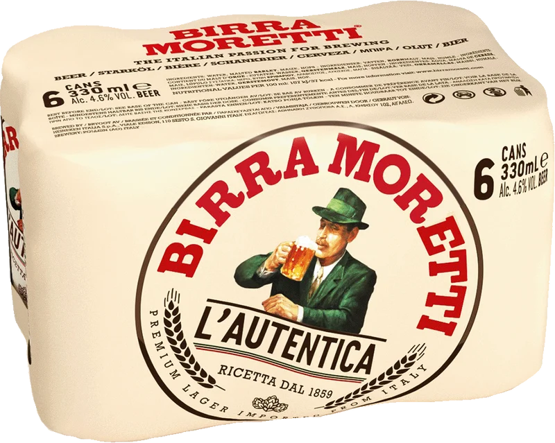 Birra Moretti 6 Pack (33cl Cans)