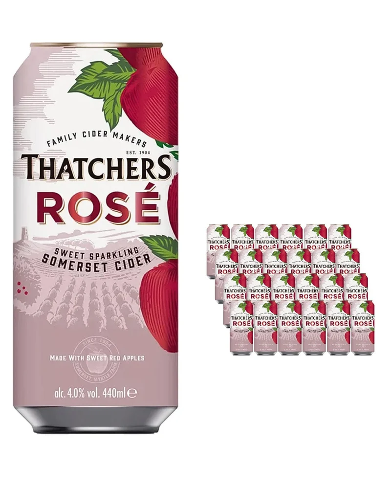 Thatchers Rosé Cider Can Multipack, 24 x 440 ml