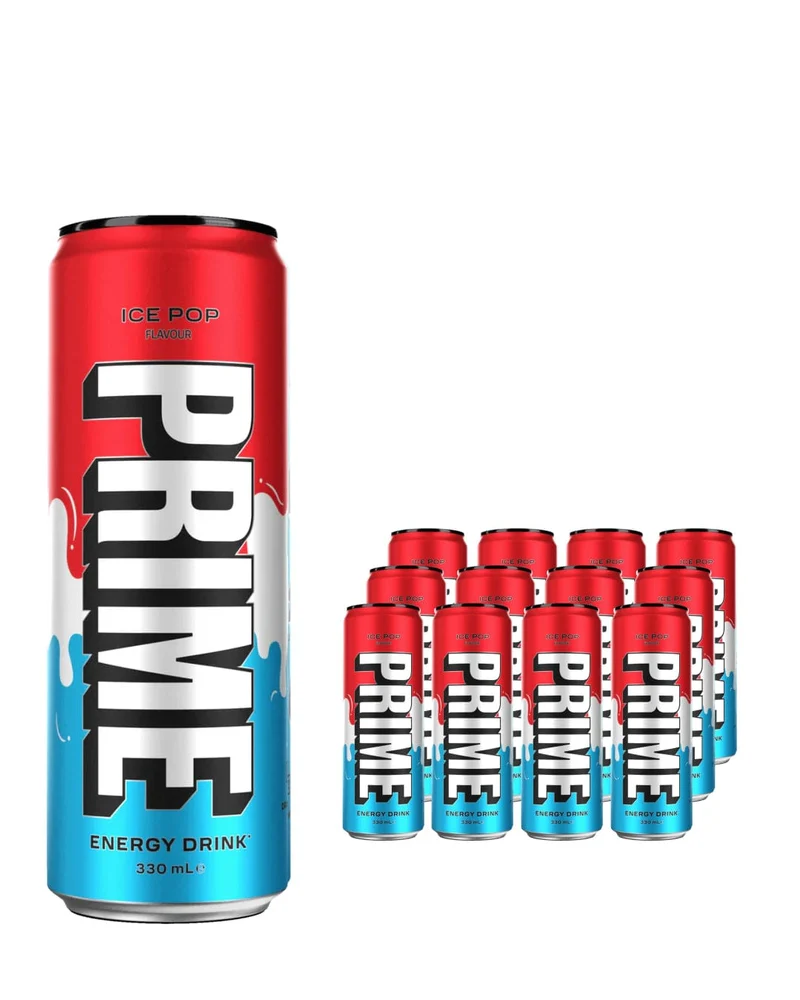 Prime Ice Pop Energy Drink Multipack, 12 x 330 ml