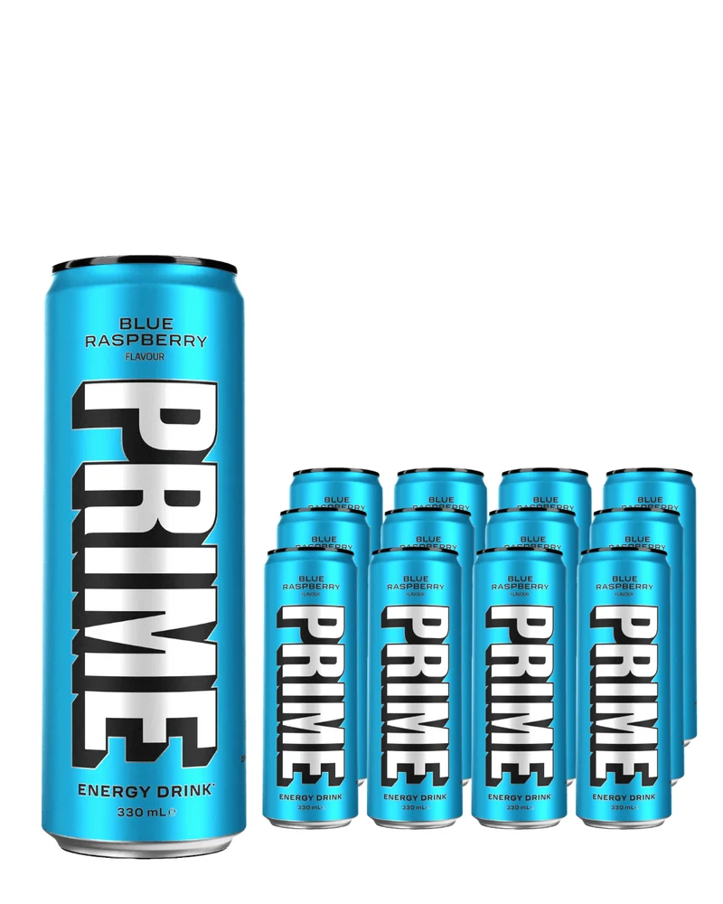 Prime Blue Raspberry Energy Drink Multipack, 12 x 330 ml
