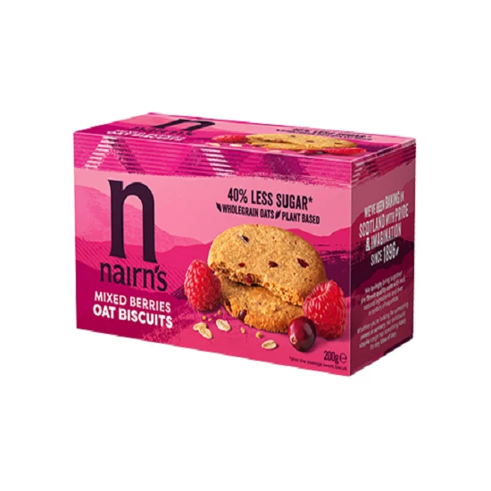 Nairn's Gluten Free Biscuit Breaks Blueberry and Raspberry 160g